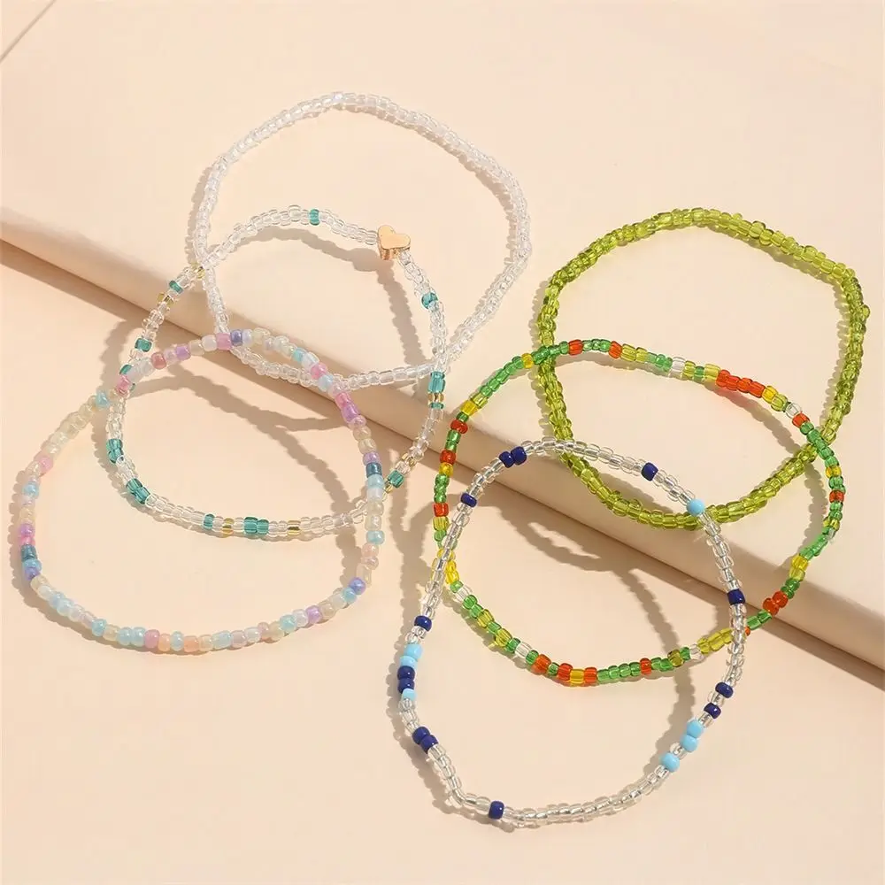 

Adjustable Bohemia Colorful Beads Anklet Exoticism Multi-layer Colorful Handmade Foot Jewelry Summer
