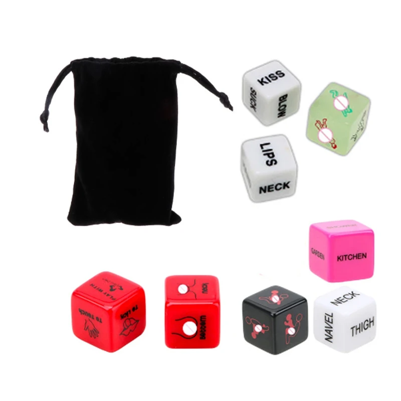 

2pcs Sexy Dice SM Erotic Craps Toys 6 Sides Love Dices Sex Toys BDSM Fun Adult Posture for Couples Adults Games Party Gift