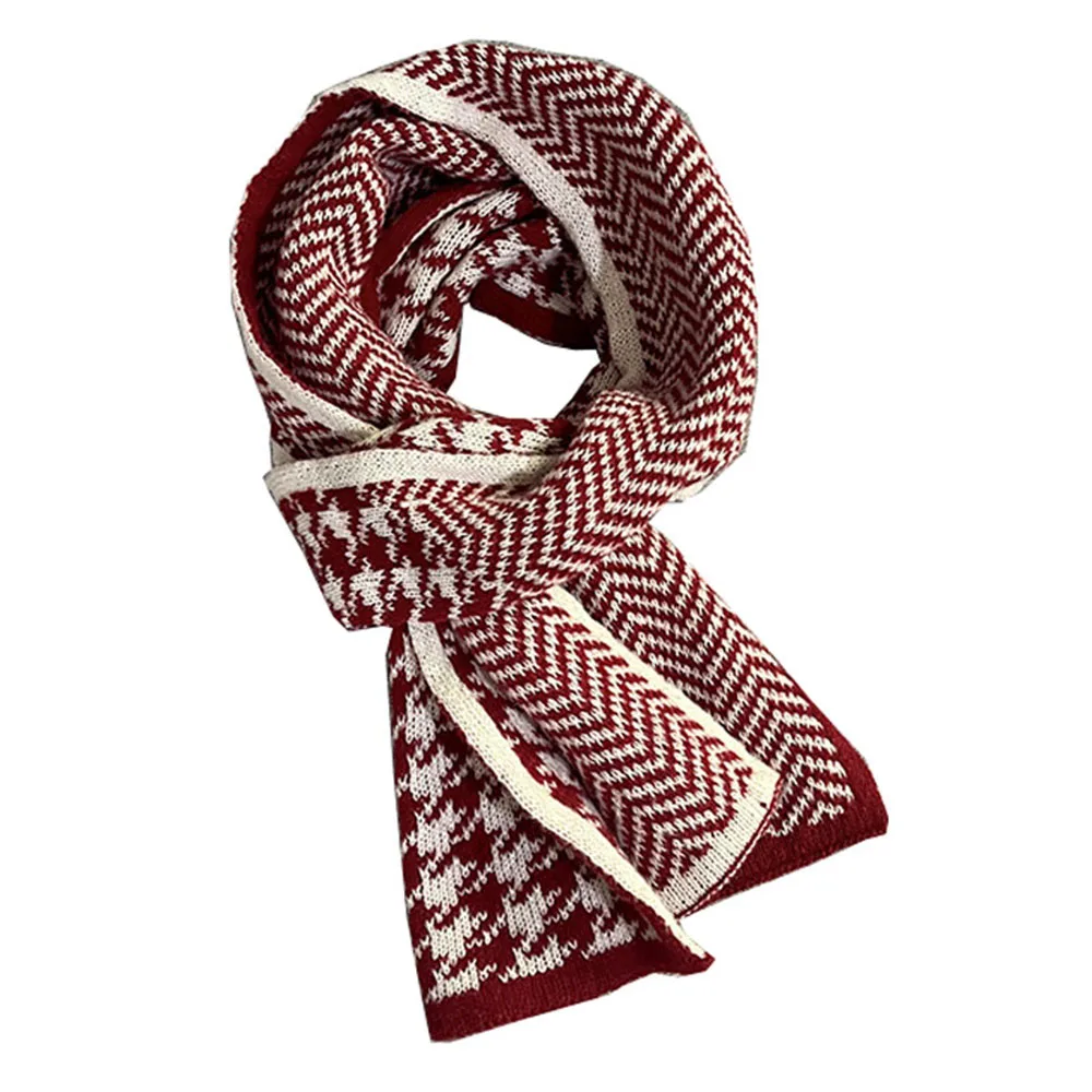 Soft Houndstooth Knitted Scarf Winter Warm Women Neck Warm Fashion Woman Girls Scarves Female Winter Daily Neckerchief
Soft Houndstooth Knitted Scarf Winter Warm Women Neck Warm Fashion Woman Girls Scarves Female Winter Daily Neckerchief