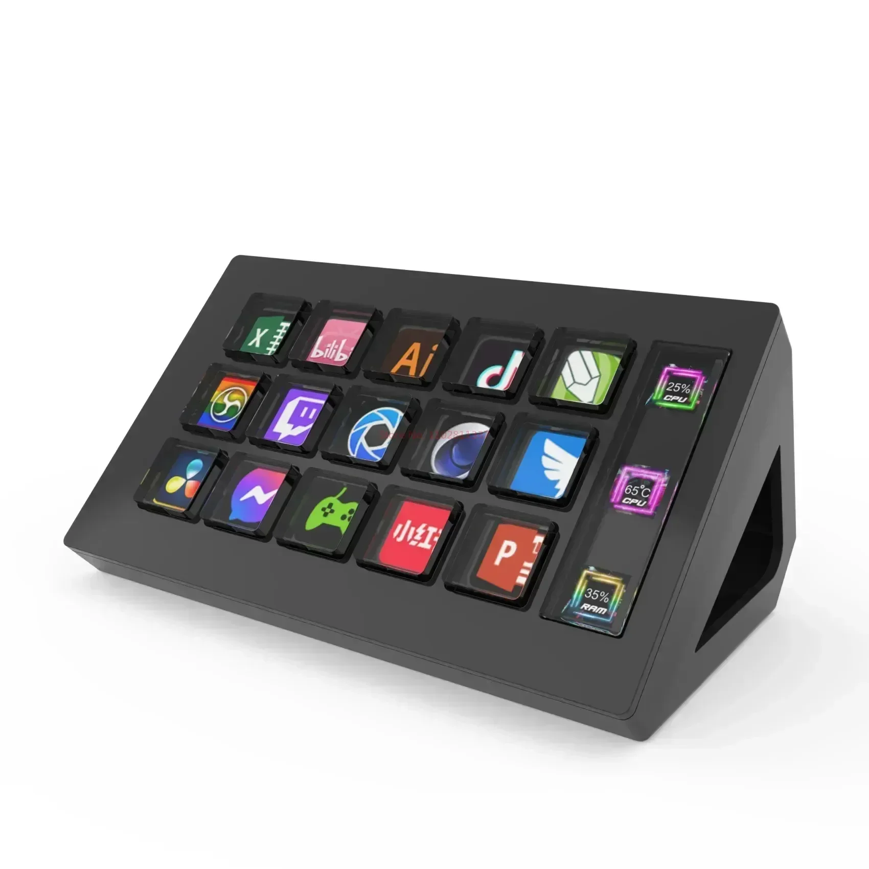 Visual Stream Deck Keyboard Lcd Button 15 Keys Live Content Creation Controller Custom Button For Windows/macos/android/ios Gift 8 Visual Stream Deck Keyboard Lcd Button 15 Keys Live Content Creation Controller Custom Button For Windows/macos/android/ios Gift 2