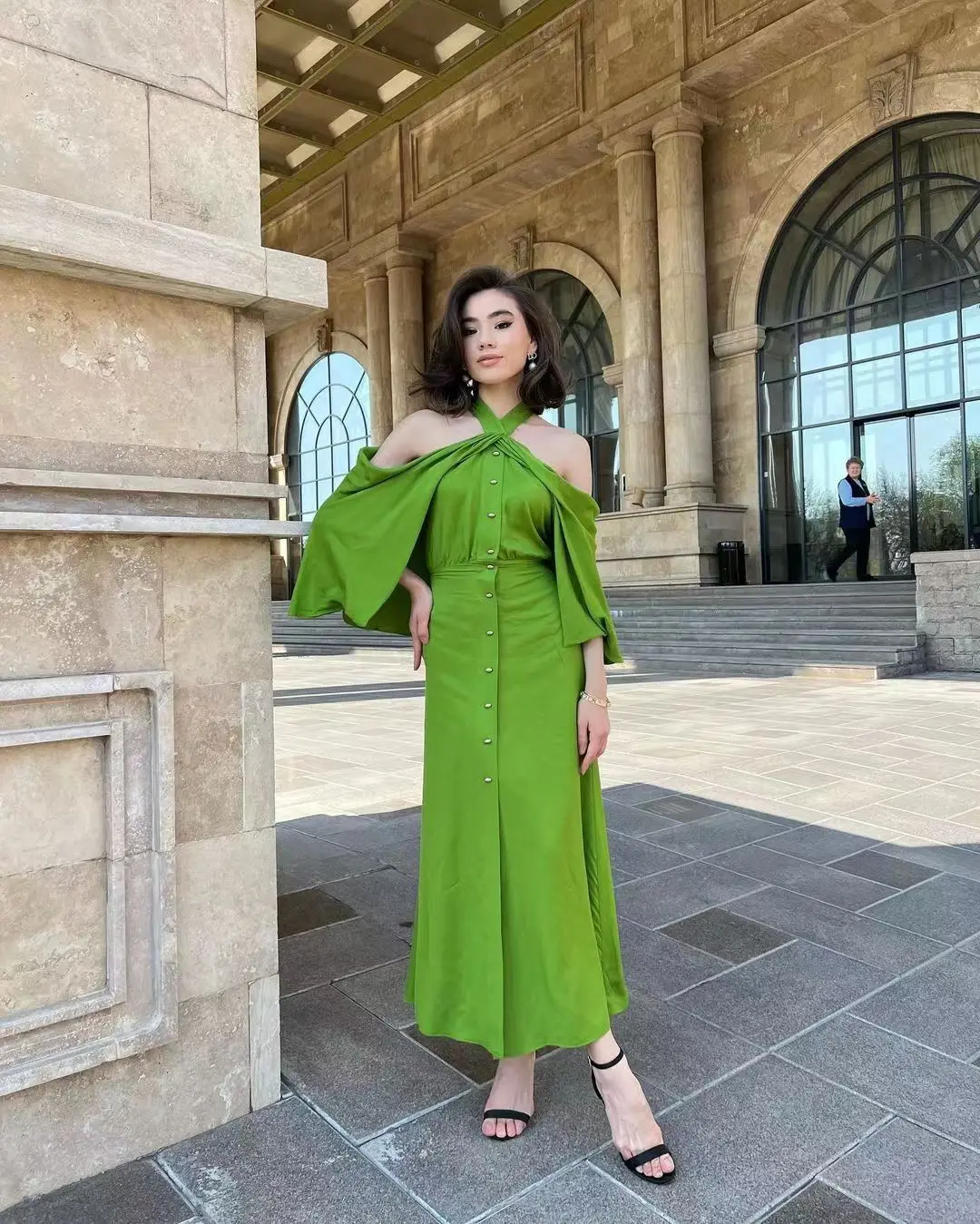 Prom Dresses For Women 2023 Green Halter Button Off Shoulder Ankle-Length vestidos de graduación Elegant Party Gown
Prom Dresses For Women 2023 Green Halter Button Off Shoulder Ankle-Length vestidos de graduación Elegant Party Gown