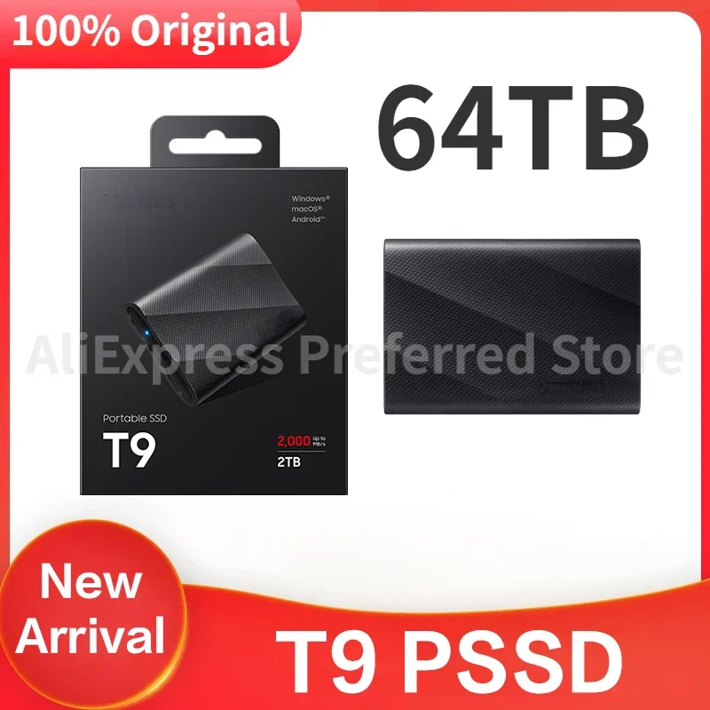 T9 Portable SSD 1TB 2TB 4TB External Solid State Disk USB 3.2 Gen2X2 T9 PSSD High Compatible For Laptop Desktop PC PS5
T9 Portable SSD 1TB 2TB 4TB External Solid State Disk USB 3.2 Gen2X2 T9 PSSD High Compatible For Laptop Desktop PC PS5