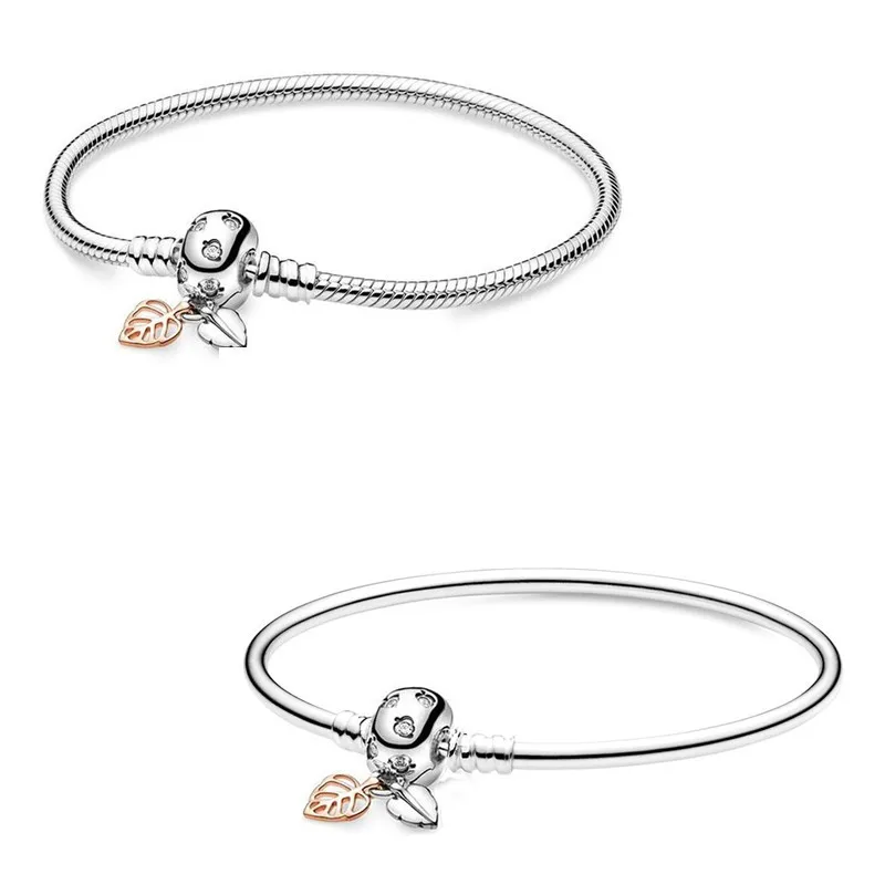 Original Moments Rose Gold Leaves Clasp Snake Chain Bracelet Bangle Fit Women 925 Sterling Silver Bead Charm Fashion Jewelry
Original Moments Rose Gold Leaves Clasp Snake Chain Bracelet Bangle Fit Women 925 Sterling Silver Bead Charm Fashion Jewelry