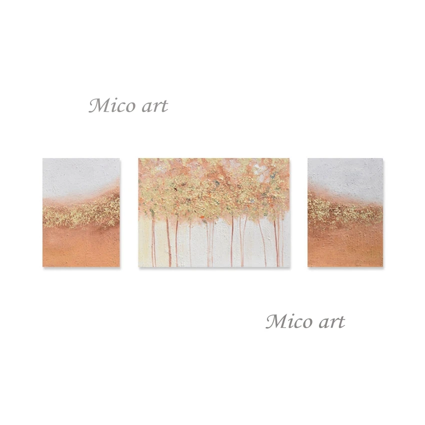 Pure Hand-painted Canvas Scenery Wall Art Picture 3PCS Abstract Gold Foil Trees Oil Painting For Living Room Decor Artwork
Pure Hand-painted Canvas Scenery Wall Art Picture 3PCS Abstract Gold Foil Trees Oil Painting For Living Room Decor Artwork