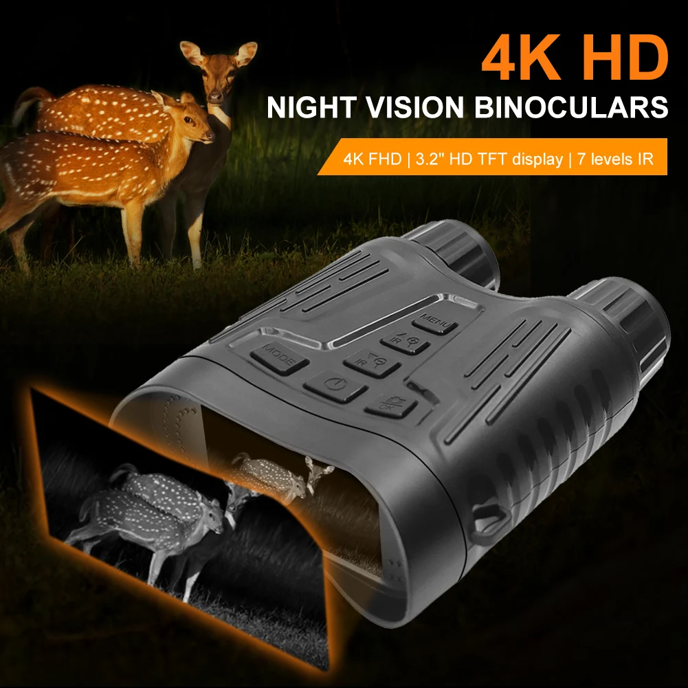 4K 3.2" NV2180 Binoculars Day Night Dual Use Infared Digital Night Vision Binocular for Scouting 8X Zoom Day and Goggles Hunting
4K 3.2" NV2180 Binoculars Day Night Dual Use Infared Digital Night Vision Binocular for Scouting 8X Zoom Day and Goggles Hunting