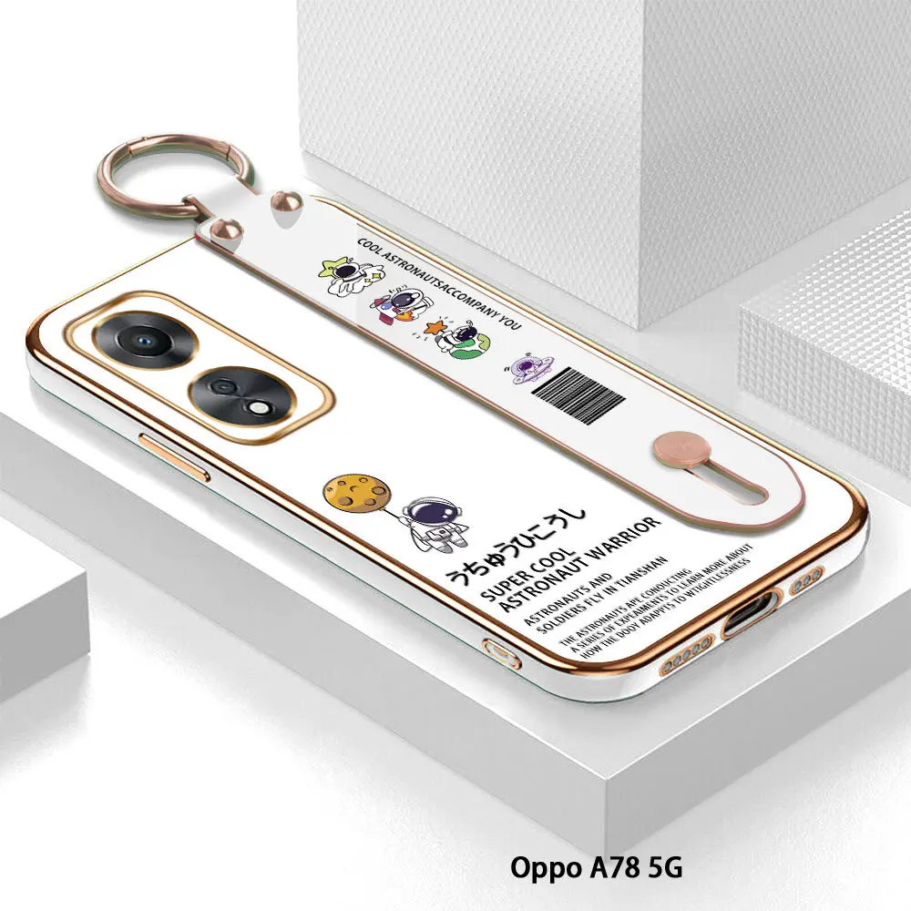 (With Wristband) For OPPO A78 A58 4G A98 5G A38 Cartoon Astronaut Back Cover Case Luxury Plating TPU Phone Cases
(With Wristband) For OPPO A78 A58 4G A98 5G A38 Cartoon Astronaut Back Cover Case Luxury Plating TPU Phone Cases