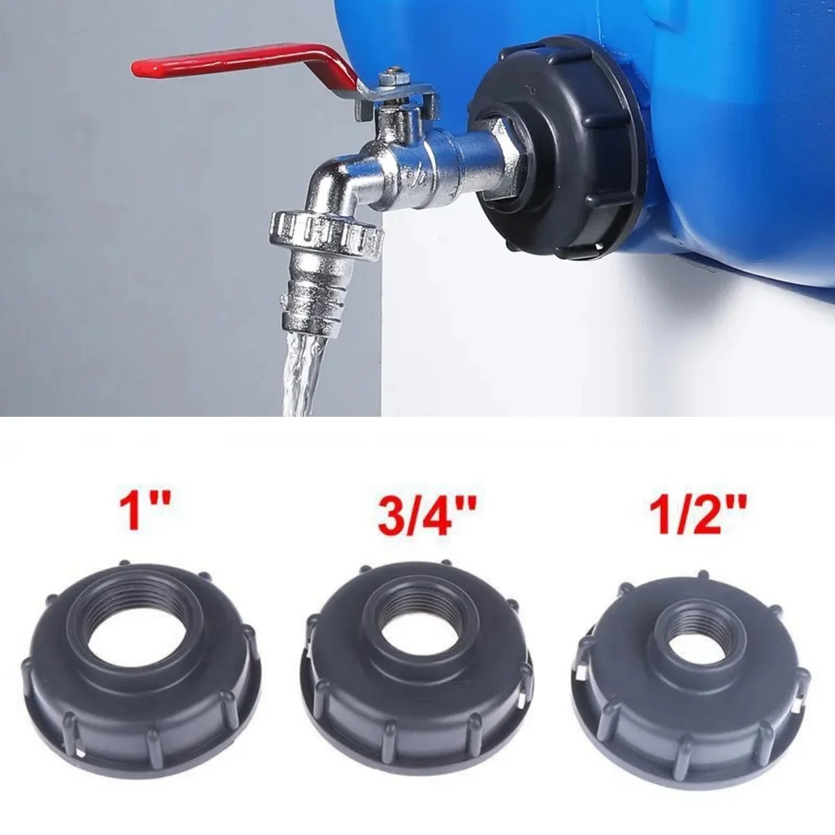 S60x6 Coarse Thread IBC Tank Tap Connecter X 1/2'' 3/4'' Water Coupling Adapter 1000L Garden Home Replacement Valve Fitting
S60x6 Coarse Thread IBC Tank Tap Connecter X 1/2'' 3/4'' Water Coupling Adapter 1000L Garden Home Replacement Valve Fitting