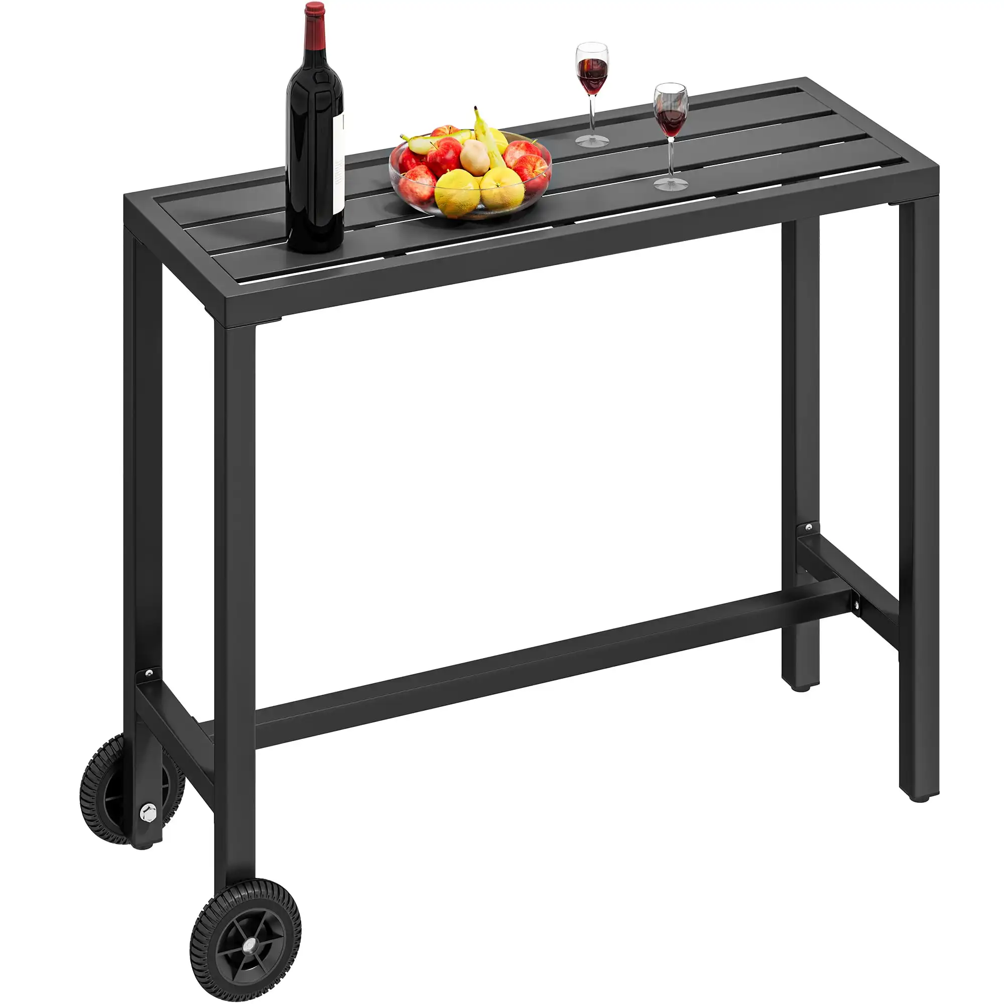Outdoor Tall Table, 39" Slim Bar Table, Sturdy Bar Height Table for Terrace, Veranda, Backyard, Pool Area, Black
Outdoor Tall Table, 39" Slim Bar Table, Sturdy Bar Height Table for Terrace, Veranda, Backyard, Pool Area, Black