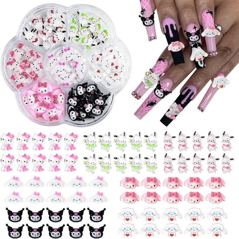 120/70Pcs In The Box Kawaii Sanrio Nail Art Charms Hello Kitty Kuromi Cinnamoroll Cartoon Nail Rhinestone Gems Kit DIY Craft
120/70Pcs In The Box Kawaii Sanrio Nail Art Charms Hello Kitty Kuromi Cinnamoroll Cartoon Nail Rhinestone Gems Kit DIY Craft