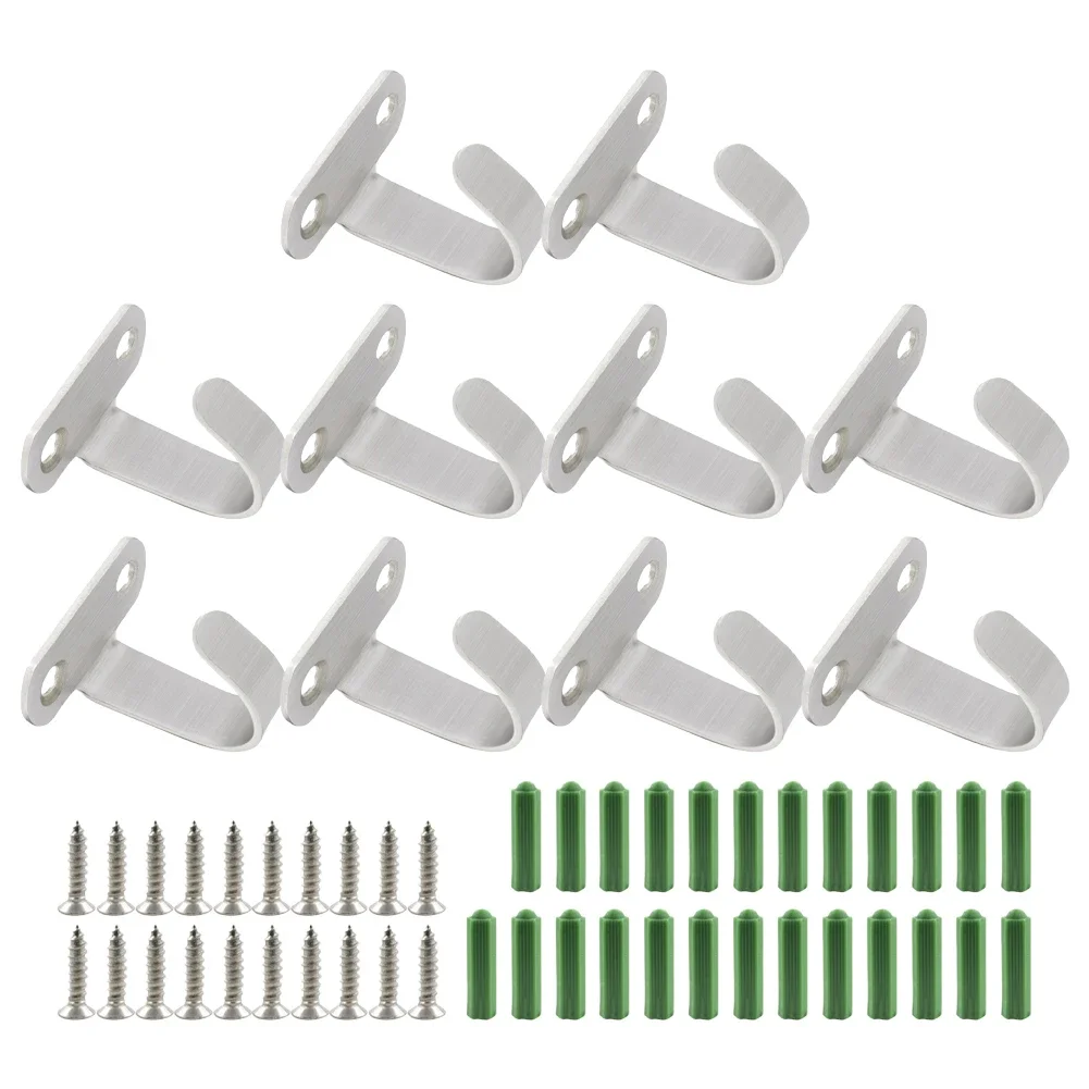 10pcs Wall Hooks Towel Hooks Coat Hooks Stainless Steel Ceiling Mounting Black Kitchen Bathroom Hangers Hardware Accessories
10pcs Wall Hooks Towel Hooks Coat Hooks Stainless Steel Ceiling Mounting Black Kitchen Bathroom Hangers Hardware Accessories