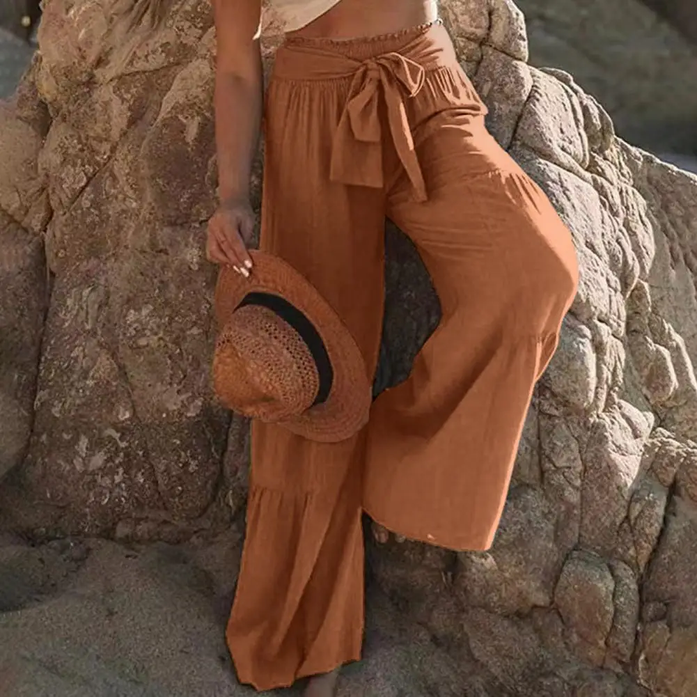 Women Pants Elastic Waist Bow-knot Pleated Wide Leg Loose Summer Trousers Pants for Women Casual Baggy Women's Joggers
Women Pants Elastic Waist Bow-knot Pleated Wide Leg Loose Summer Trousers Pants for Women Casual Baggy Women's Joggers
