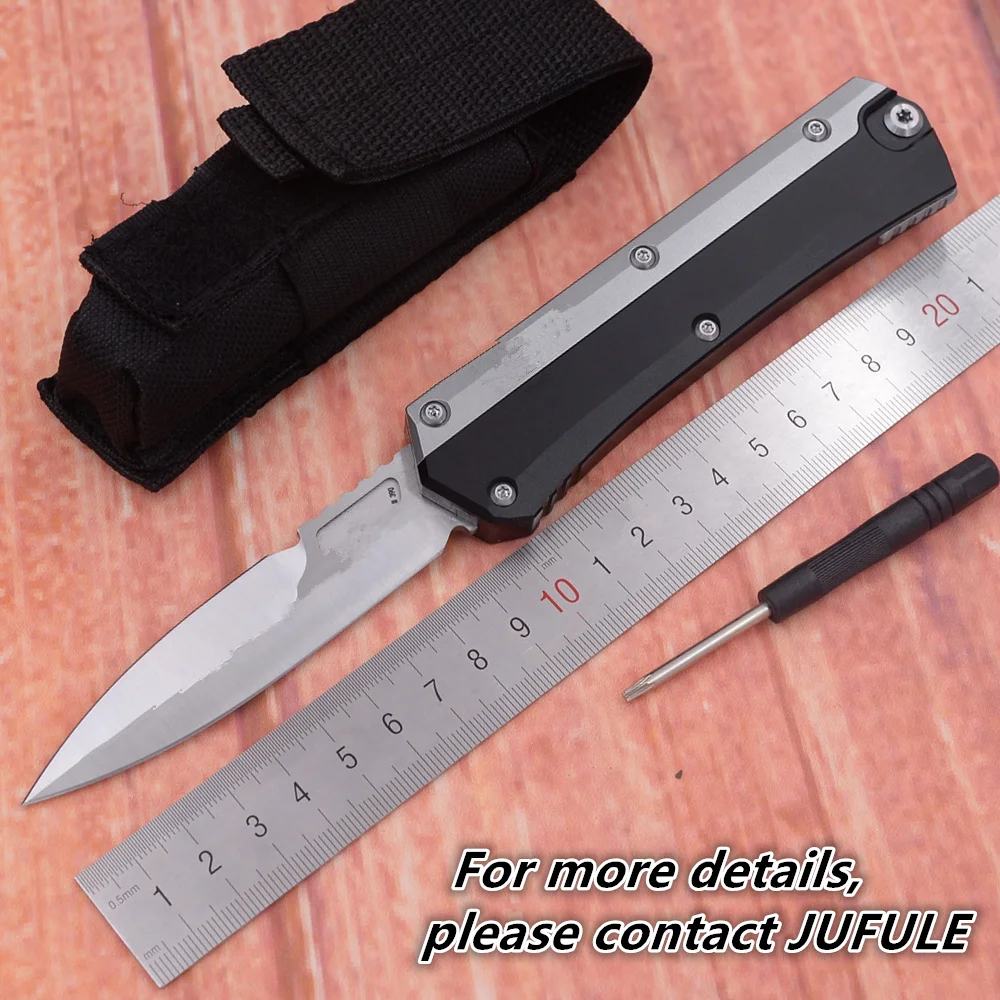 

JUFULE New MT2023 Aluminium Handle Mark M390 Survival EDC Camping Hunt Fruit Pocket Kitchen Tool Key Utility Fixed Blade Knife