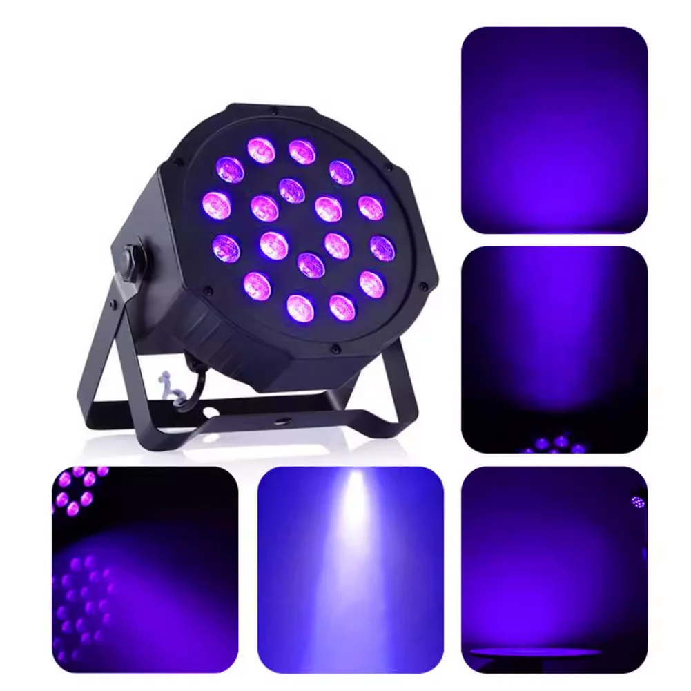 

12/18 Leds UV Purple LED Par light Stage Lights Projector Black Light DMX Club Party Disco Show KTV Party Bar KVT Entertainments