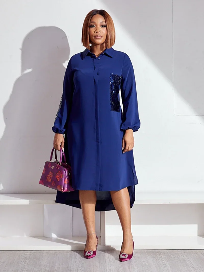 Fashion Sequined Patchwork Dresses for Women Autumn Y2K Clothing Turn Down Collar Shirt Dress Streetwear Casual Dress Vestidos
Fashion Sequined Patchwork Dresses for Women Autumn Y2K Clothing Turn Down Collar Shirt Dress Streetwear Casual Dress Vestidos