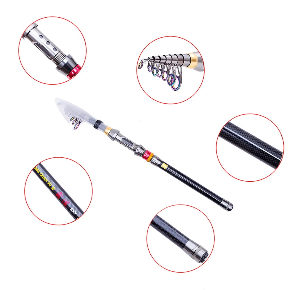 1pc Portable Carbon Telescopic Sea Rod Short Section Lure Fishing Rod Throwing Pole Fishing Accessory Tools 1.8/2.1/2.4/2.7M
1pc Portable Carbon Telescopic Sea Rod Short Section Lure Fishing Rod Throwing Pole Fishing Accessory Tools 1.8/2.1/2.4/2.7M