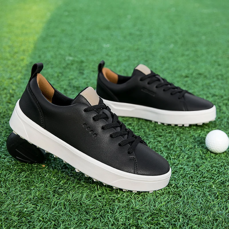 

Professional Unisex Golf Sport Shoes Khaki White Mens Large Size 36-47 Outdoor Grass Jogging Shoes Women Golf Sneakers Training