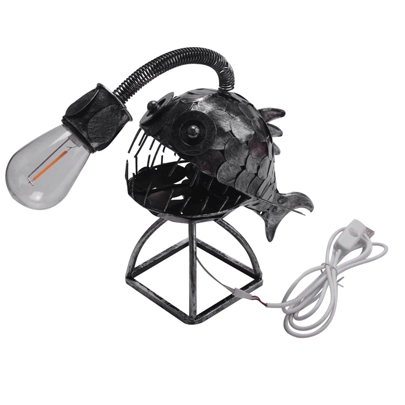 Angler Fish Lamp USB Rechargeable Desktop Metal Light Handmade Craft Home Living Room Decoration
Angler Fish Lamp USB Rechargeable Desktop Metal Light Handmade Craft Home Living Room Decoration