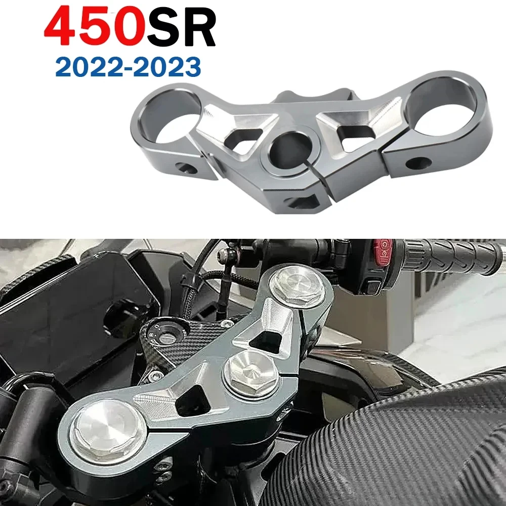 

Suitable For CFMOTO 450SR Motorcycle Accessories 450SR 2022 2023 Upper Samsung Connecting Plate Components Column Fixing Plate