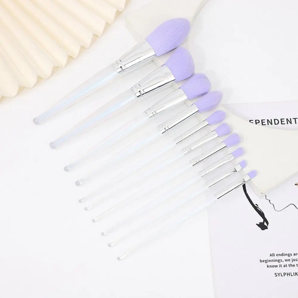 10pcs Transparent Face Eye Makeup Brush Set Purple Acrylic Eyeshadow Powder Blush Set Gliter Crystal Handle
10pcs Transparent Face Eye Makeup Brush Set Purple Acrylic Eyeshadow Powder Blush Set Gliter Crystal Handle