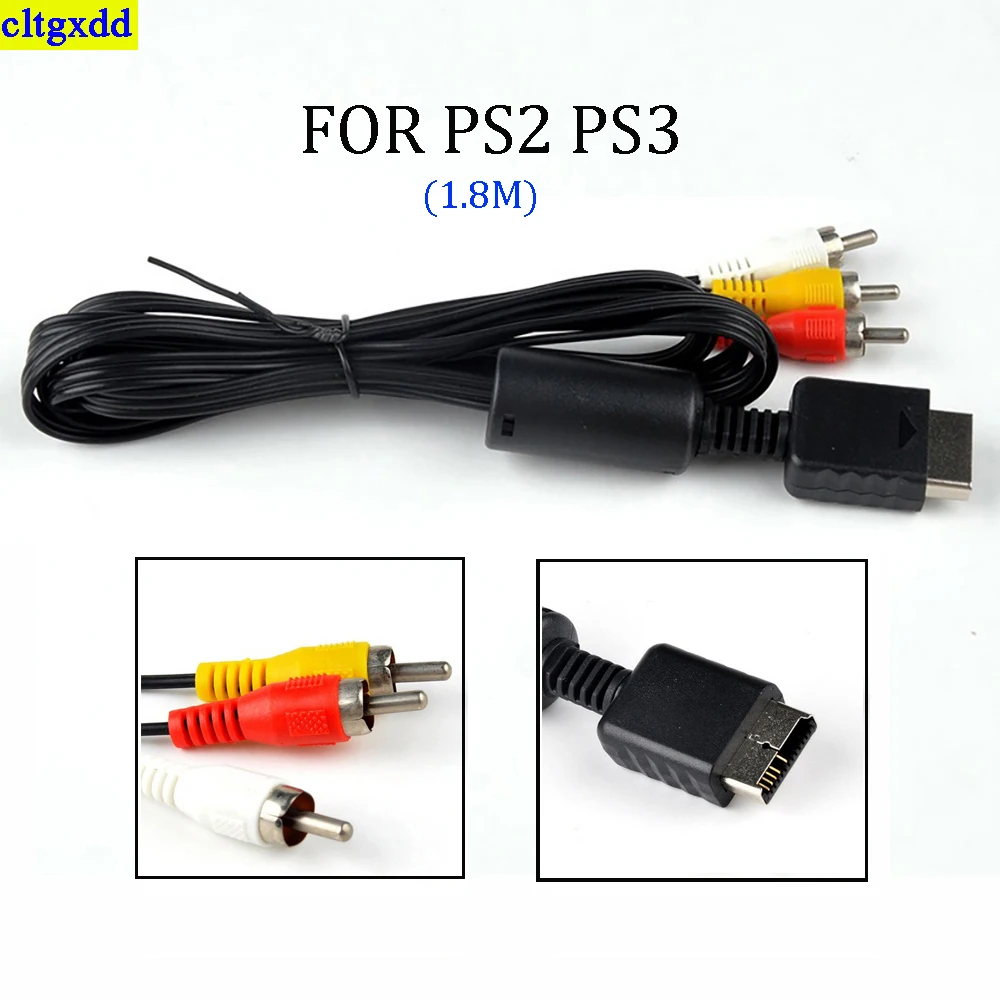 

Cltgxdd 1piece FOR PS2 PS3 Multicomponent Game Audio Video AV Cable to RCA Cable Console TV Game Computer Accessories 1.8M
