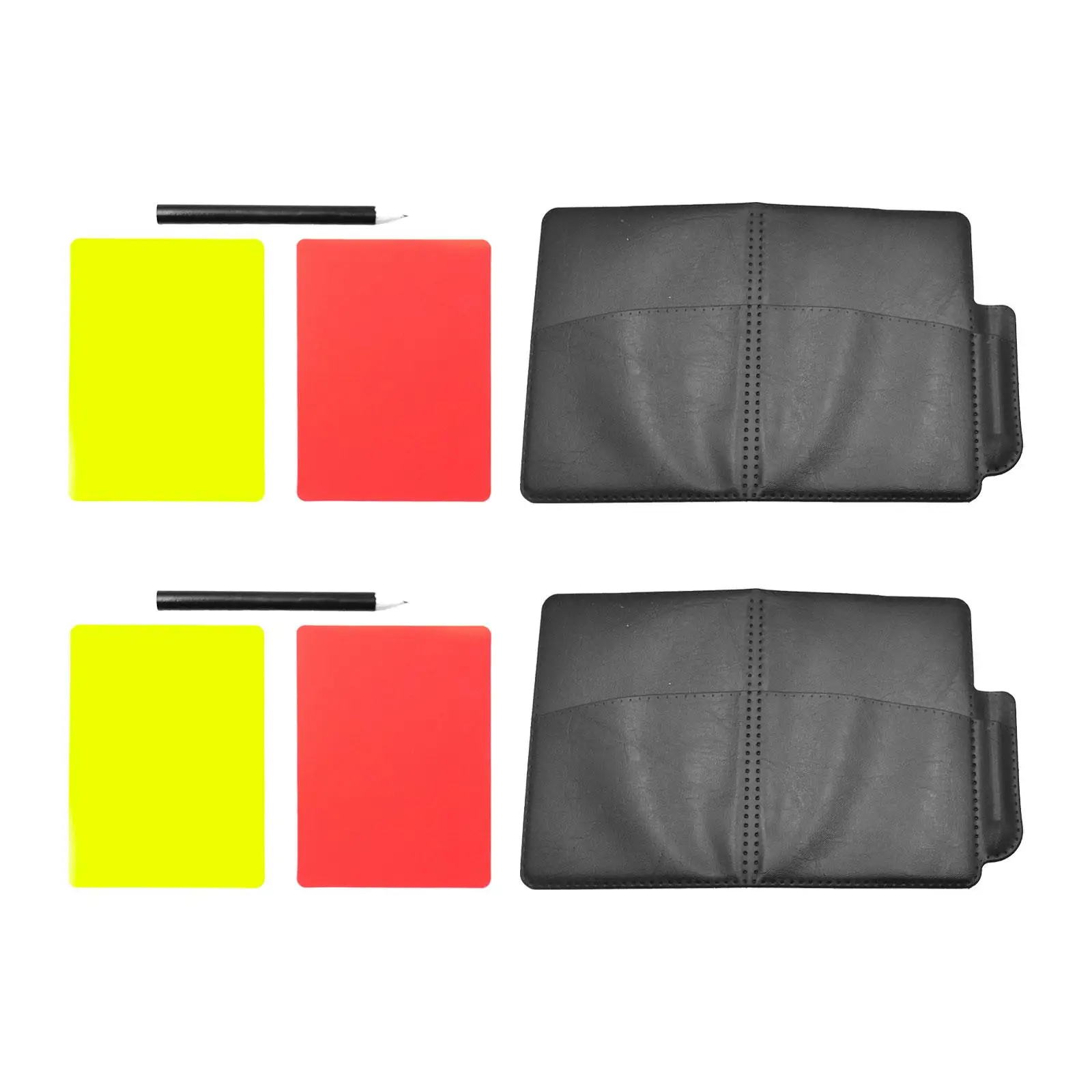 Soccer Referee Card Sets with Wallet Pencil Red and Yellow Cards for Track and Field Outdoor Sports School Basketball Football
Soccer Referee Card Sets with Wallet Pencil Red and Yellow Cards for Track and Field Outdoor Sports School Basketball Football