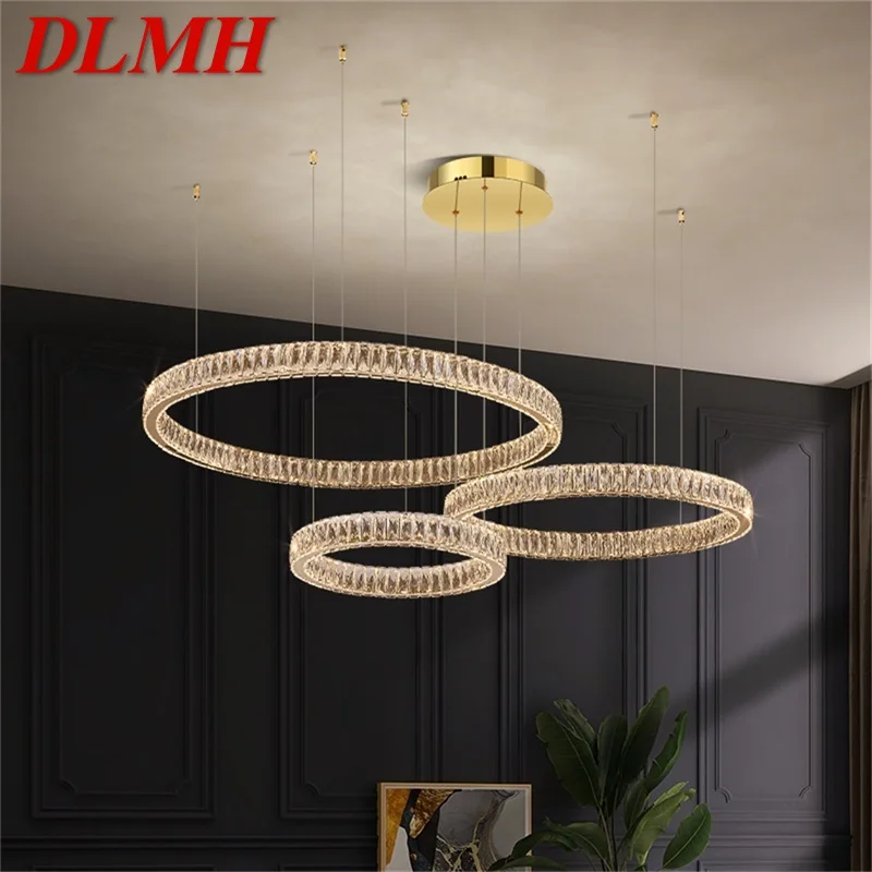 DLMH Modern Pendant Light Luxury Crystal Three Rings LED Fixtures Decorative Living Room Round Chandeliers
DLMH Modern Pendant Light Luxury Crystal Three Rings LED Fixtures Decorative Living Room Round Chandeliers