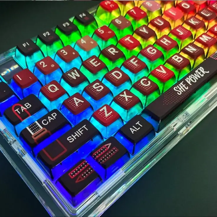 119/120 Key Pudding Keycap ASA Translucent Lipstick No Signal Popular Quotes Space Travel Keycap For DIY Mechanical Keyboard
119/120 Key Pudding Keycap ASA Translucent Lipstick No Signal Popular Quotes Space Travel Keycap For DIY Mechanical Keyboard