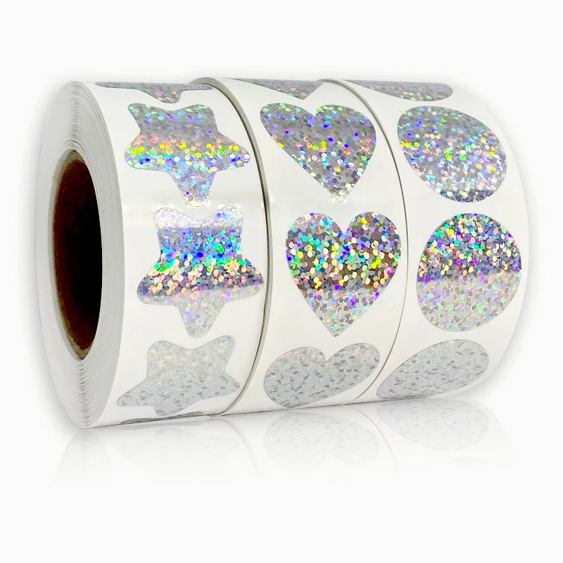 3 rolls of shiny silver stickers, big hearts/stars/round labels, 500 pcs Valentine's Day decorations, love decorations on weddin
3 rolls of shiny silver stickers, big hearts/stars/round labels, 500 pcs Valentine's Day decorations, love decorations on weddin