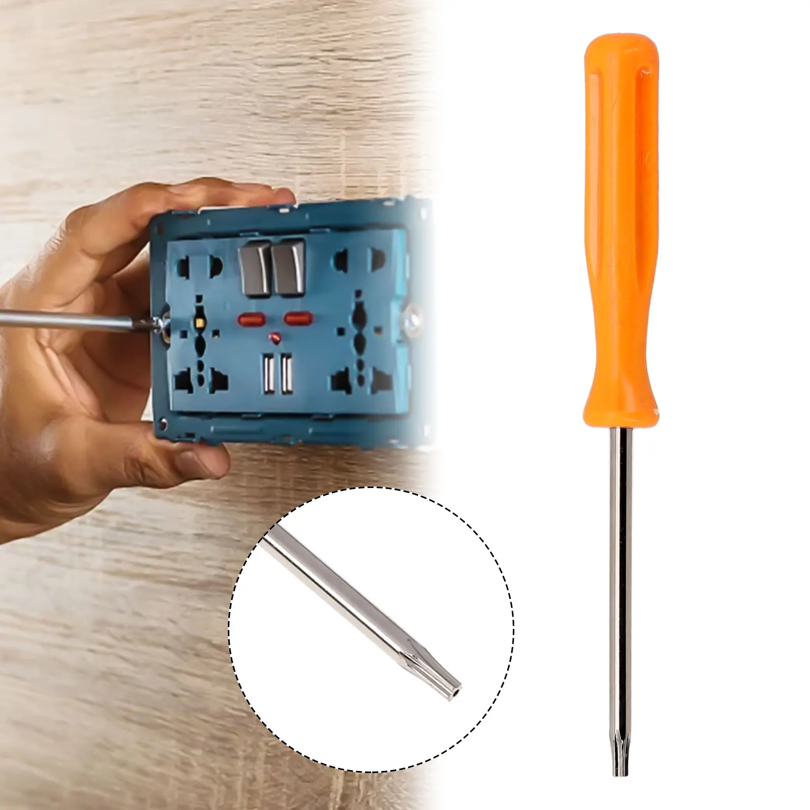 T8 Security Opening Screwdriver, Chrome Vanadium Steel Material, Anti Rust and Long lasting for Console Modification
T8 Security Opening Screwdriver, Chrome Vanadium Steel Material, Anti Rust and Long lasting for Console Modification