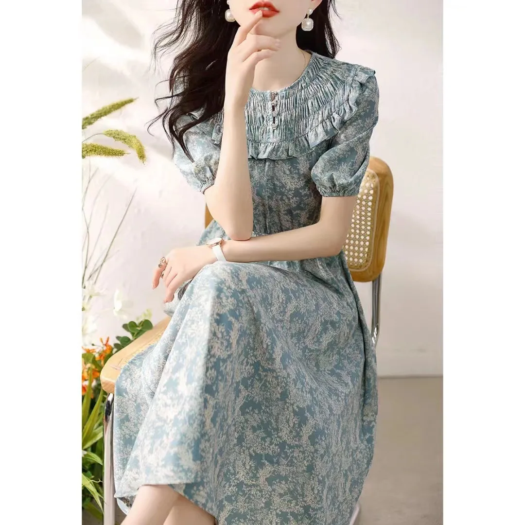 Japan French Ocean Print Pattern Women Smmer Dress 2024 New Fashion Elegant O-Neck Short Sleeve Lacing Female Dresses S-2XL
Japan French Ocean Print Pattern Women Smmer Dress 2024 New Fashion Elegant O-Neck Short Sleeve Lacing Female Dresses S-2XL