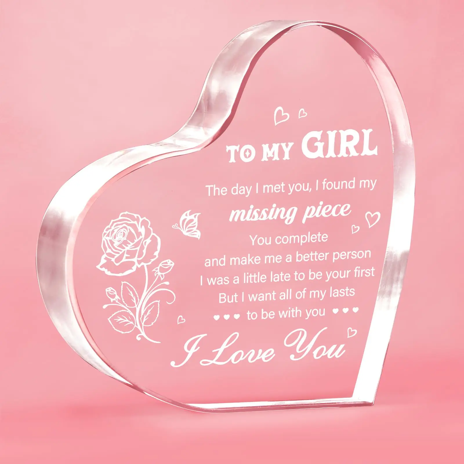 1pc, Gifts For Girlfriend, Anniversary Birthday Gifts For Her - I Love You Acrylic Keepsake (3.9x3.9), Romantic Gifts For Girlf
1pc, Gifts For Girlfriend, Anniversary Birthday Gifts For Her - I Love You Acrylic Keepsake (3.9x3.9), Romantic Gifts For Girlf