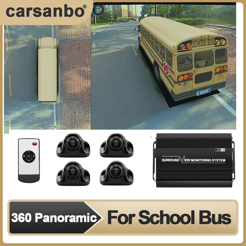 Автомобильная система камер объемного вида Carsanbo 360 ° 3D + 1080P, бесшовный видеорегистратор «птичий глаз» 360, подходит для школьного автобуса
Автомобильная система камер объемного вида Carsanbo 360 ° 3D + 1080P, бесшовный видеорегистратор «птичий глаз» 360, подходит для школьного автобуса