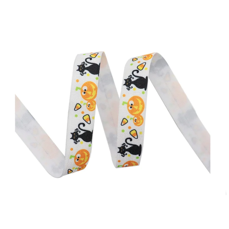 Wholesale 15mm Halloween Printed FOE Fold Over Elastic Ribbon For Hair Bands 100Yards
Wholesale 15mm Halloween Printed FOE Fold Over Elastic Ribbon For Hair Bands 100Yards