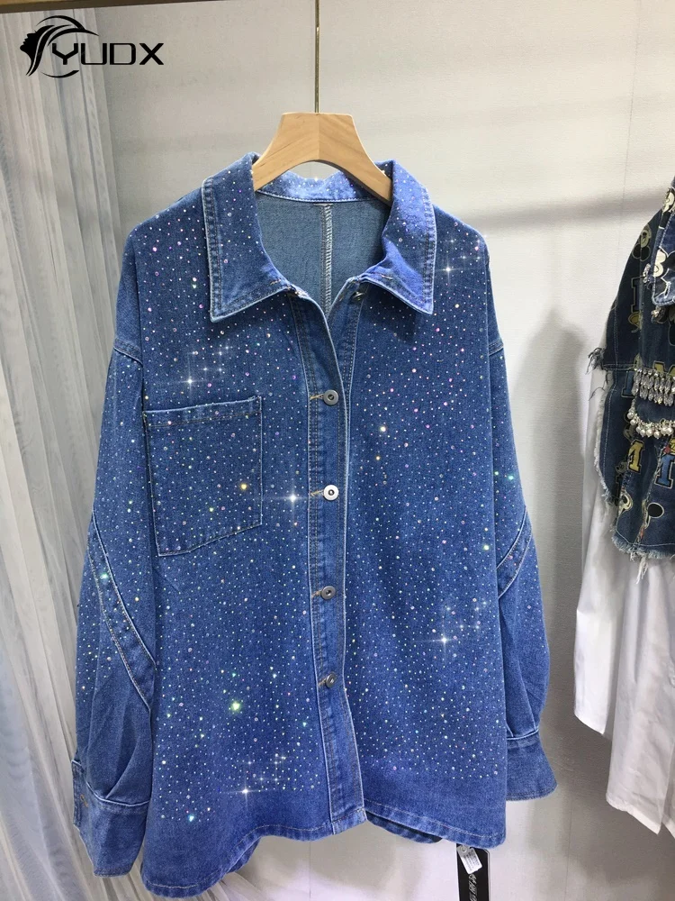 YUDX Full Diamonds Women Denim Jackets 2024 New Spring All-match Cardigans Coat Shiny Hot Drilling Loose Long Sleeve Outwear
YUDX Full Diamonds Women Denim Jackets 2024 New Spring All-match Cardigans Coat Shiny Hot Drilling Loose Long Sleeve Outwear