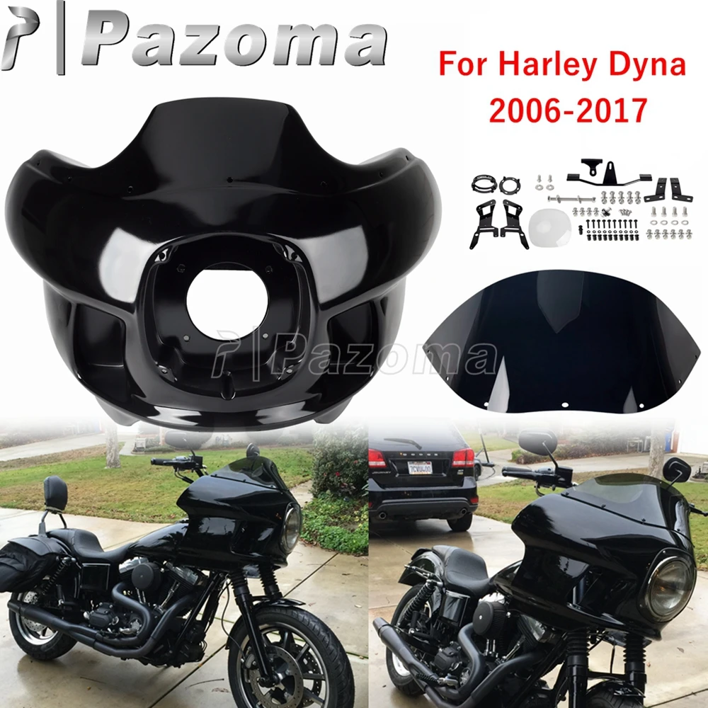Motorcycle Headlight Upper Fairing Cafe Racer Windshield Windscreen For Harley Dyna Street Bob Low Rider Wide Sports Glide 06-17
Motorcycle Headlight Upper Fairing Cafe Racer Windshield Windscreen For Harley Dyna Street Bob Low Rider Wide Sports Glide 06-17