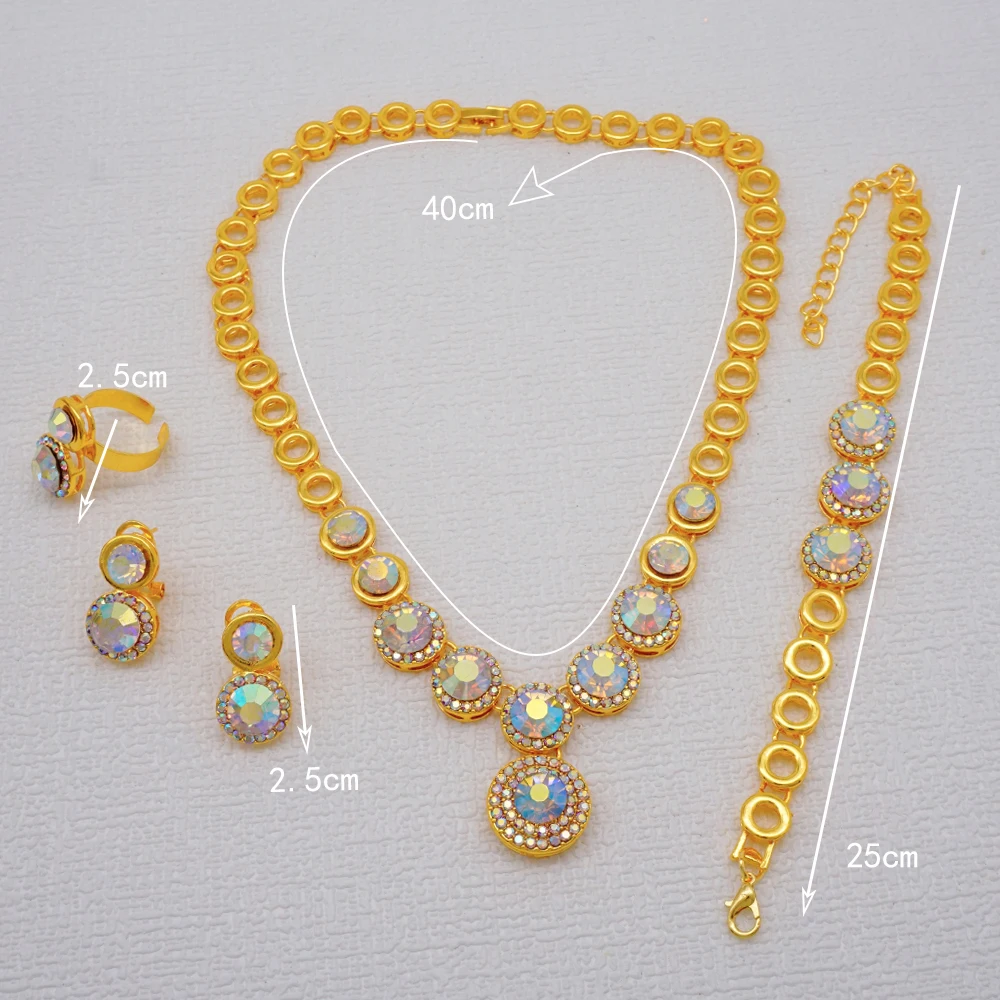Luxury Gold Color Double Layered Necklace Jewelry Sets For Women African Water Drop Crystal Jewellery Indian Set Gifts 18 Mallzona S5eca1c70296e4abda601f3df5beffefdV Luxury Gold Color Double Layered Necklace Jewelry Sets For Women African Water Drop Crystal Jewellery Indian Set Gifts Mallzona