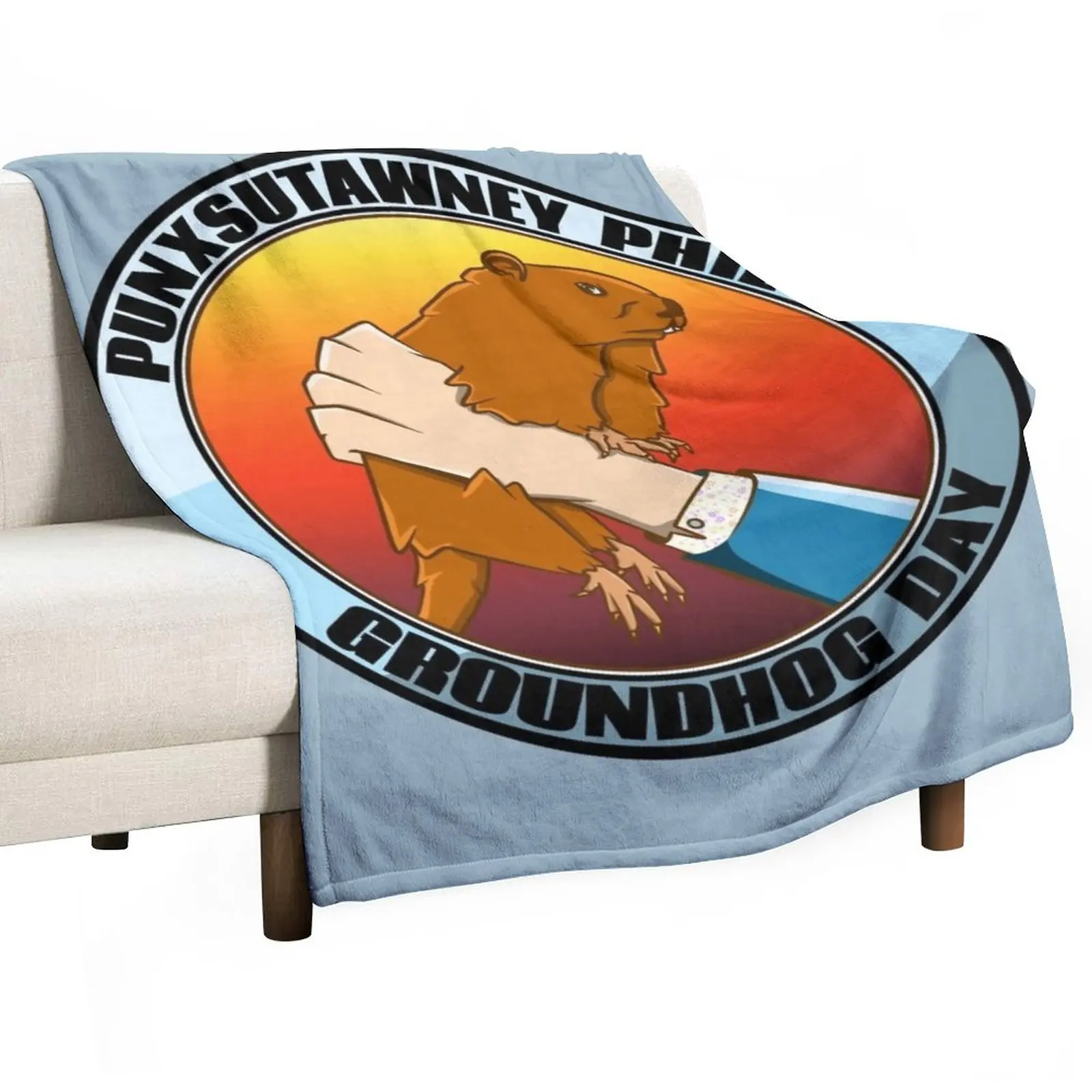 

Groundhogday Punxsutawney Phil Throw Blanket Multi-Purpose Fluffy Blankets Large blankets and blankets Softest Blanket