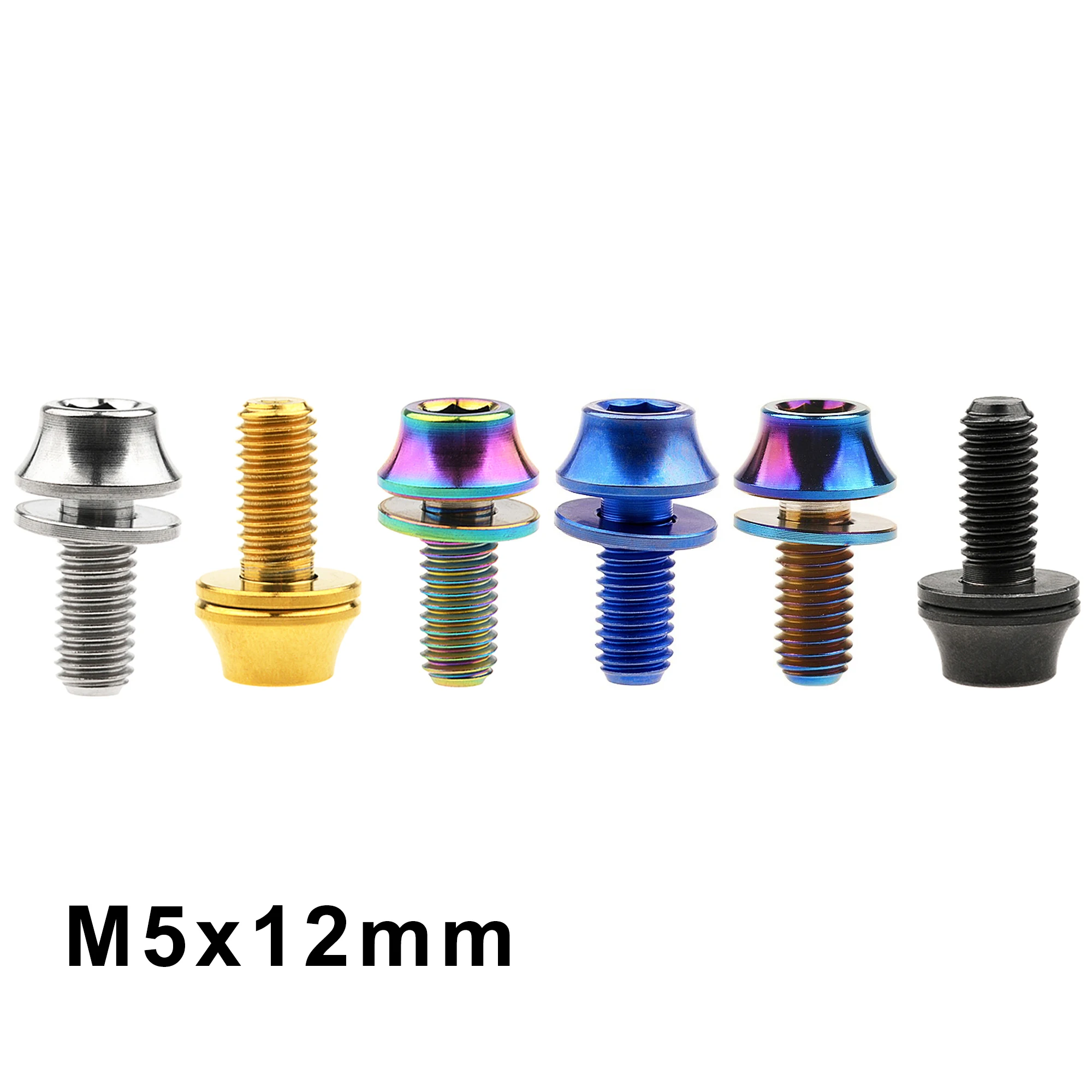 Weiqijie 6pcs/Lot M5X12mm Titanium Bolt Bicycle Water Bottle Retainer Mounting Screws For Road/Mountain Biking
Weiqijie 6pcs/Lot M5X12mm Titanium Bolt Bicycle Water Bottle Retainer Mounting Screws For Road/Mountain Biking