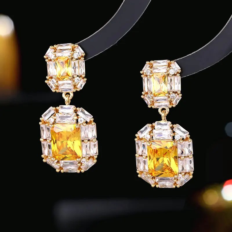 Design Fashion Zirconia Geometric Square Dangle Earrings for Girls 2023 New Arrival Temperament Luxury Wedding Jewelry
Design Fashion Zirconia Geometric Square Dangle Earrings for Girls 2023 New Arrival Temperament Luxury Wedding Jewelry