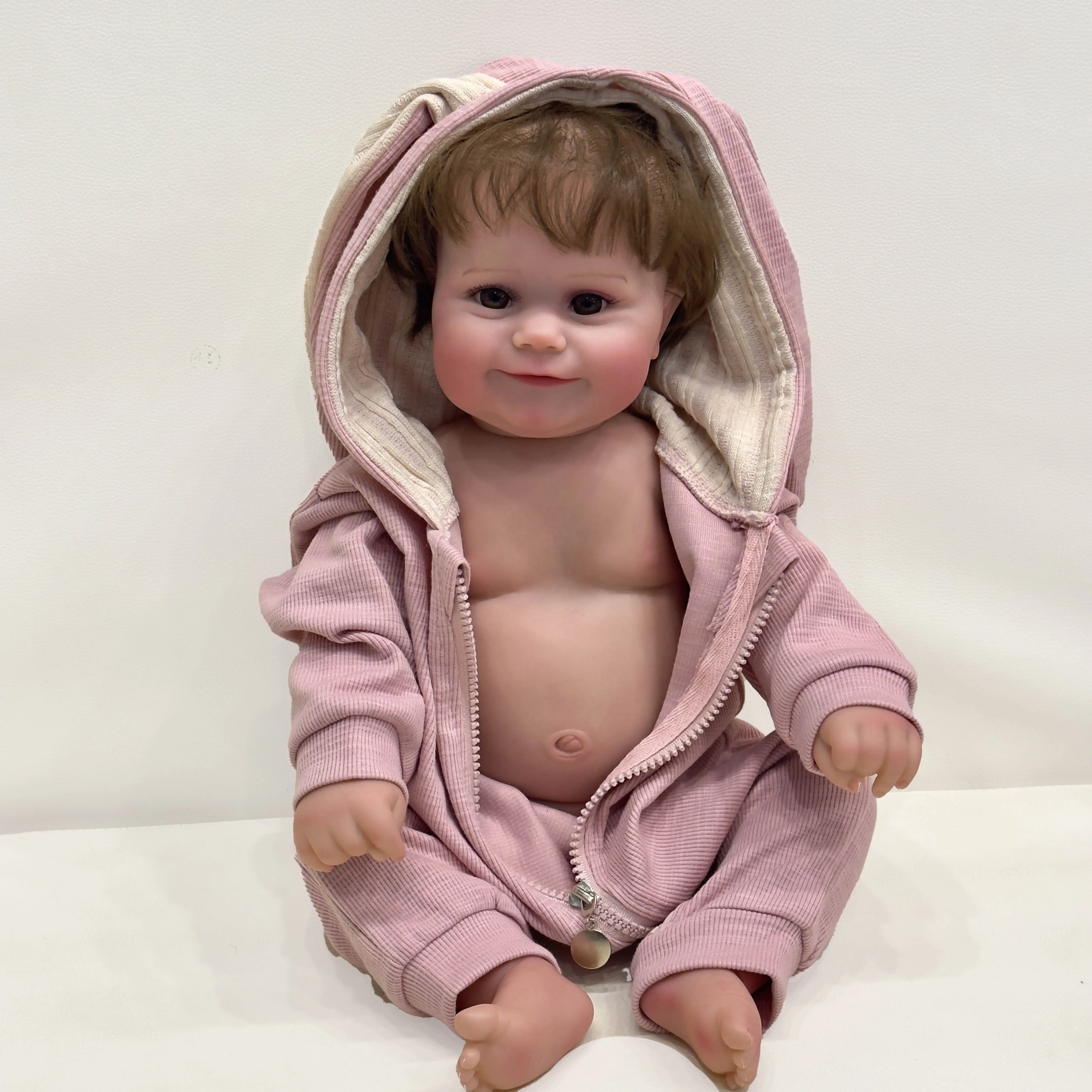 

NPK 50CM Maddie Lifelike Full Body Soft Silicone Vinyl Reborn Doll Hand-Detailed Painting with Visible Veins 3D Skin Tone