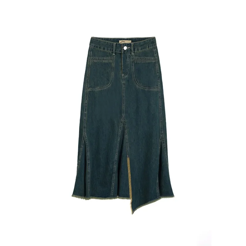 Irregular Split Hem Women's Long Denim Skirt Spring Summer New Street Style Female High Waist A-line Blue Ankle-length Skirt
Irregular Split Hem Women's Long Denim Skirt Spring Summer New Street Style Female High Waist A-line Blue Ankle-length Skirt