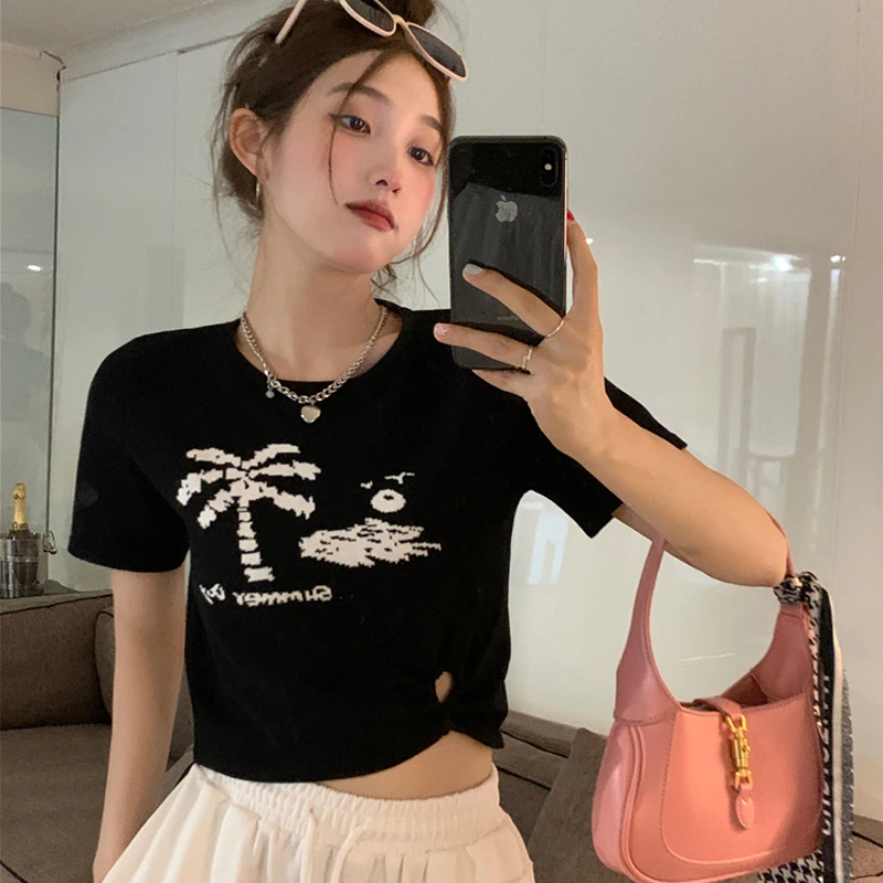 2023 Summer New Printed Bandage T-shirts Women Korean Fashion Creativity Round Neck Short Sleeve Cropped Tops Teen Girls
2023 Summer New Printed Bandage T-shirts Women Korean Fashion Creativity Round Neck Short Sleeve Cropped Tops Teen Girls