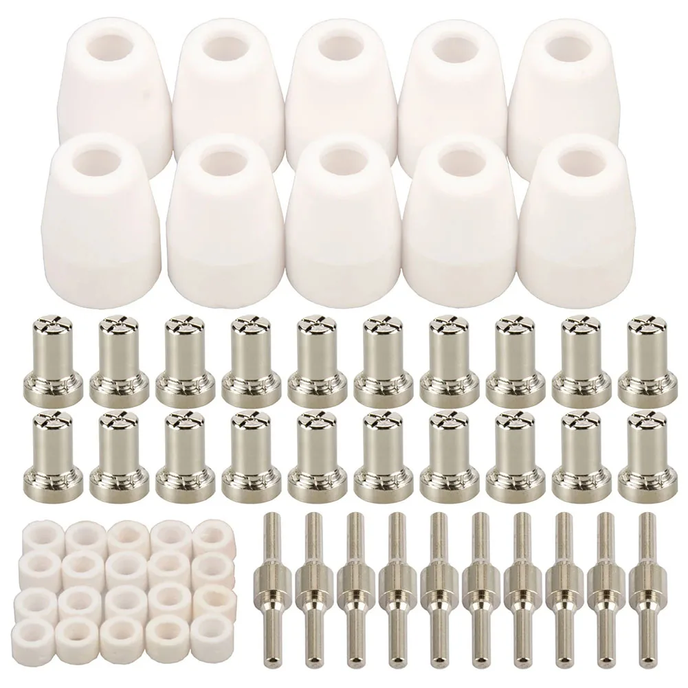 Brand New Plasma Cutter Torch Consumables Kit Replacement 10pcs Electrodes 10pcs Shield Cups 20pcs Nozzles Accessories
Brand New Plasma Cutter Torch Consumables Kit Replacement 10pcs Electrodes 10pcs Shield Cups 20pcs Nozzles Accessories