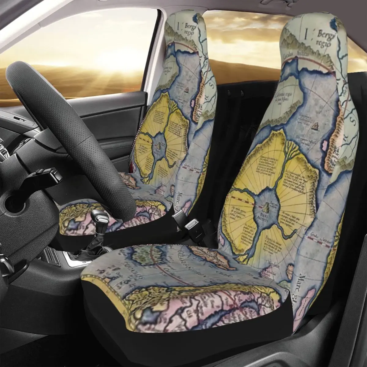 

Map Of The North Polar Regions (1595) Car Seat Cover Custom Printing Universal Front Protector Accessories Cushion Set