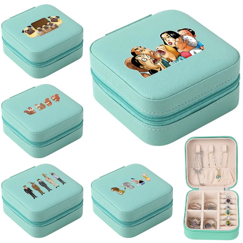 Portable Jewelry Packaging Box Travel Jewelry Case Cartoon Print Leather Storage Earring Necklace Ring Jewelry Organizer Display
Portable Jewelry Packaging Box Travel Jewelry Case Cartoon Print Leather Storage Earring Necklace Ring Jewelry Organizer Display