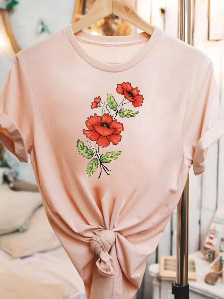 Casual Ladies Fashion Short Sleeve T Clothes Flower 90s Trend Cute Clothing Graphic Tee Female Women Print T-shirts
Casual Ladies Fashion Short Sleeve T Clothes Flower 90s Trend Cute Clothing Graphic Tee Female Women Print T-shirts