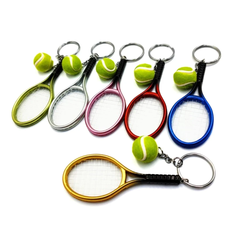 Simulation Mini Tennis Racket Ball Keychain Pendant Portable Tennis Shaped Bag Key Ring Accessories Gift
Simulation Mini Tennis Racket Ball Keychain Pendant Portable Tennis Shaped Bag Key Ring Accessories Gift