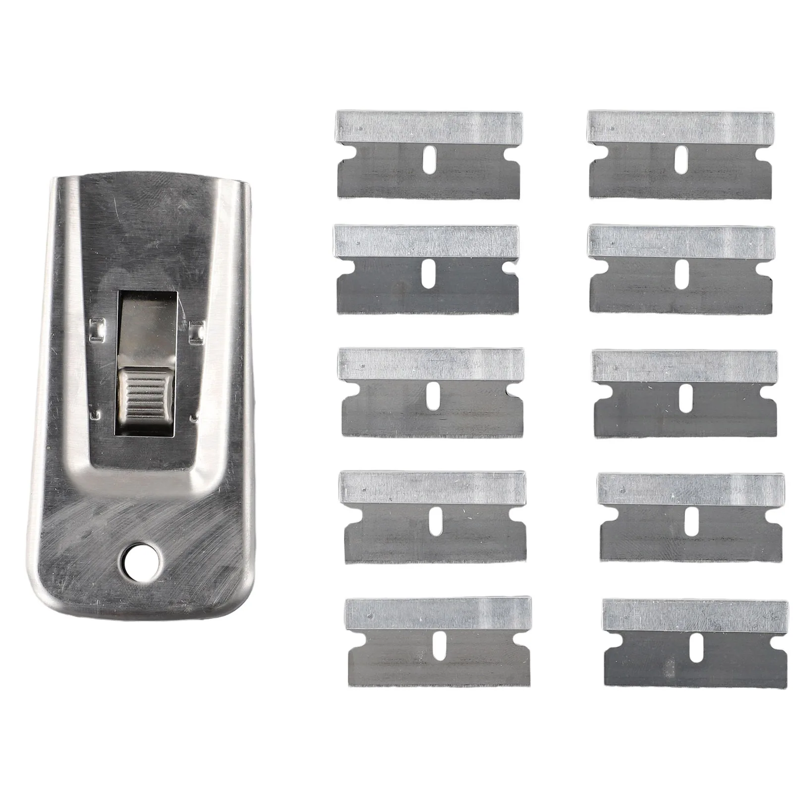 Multi-Purpose Scraper Set Steel Single Edge Blade Scraper For Window Tint Glass House Cleaning Tool Squeegee
Multi-Purpose Scraper Set Steel Single Edge Blade Scraper For Window Tint Glass House Cleaning Tool Squeegee