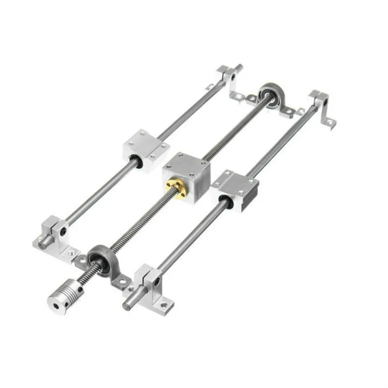 T8 Dual Lead Screw Shaft Rod Set Coupling Bearings Support Block KP08 SCS8UU CNC Part 200mm Optical Axis Linear Guides
T8 Dual Lead Screw Shaft Rod Set Coupling Bearings Support Block KP08 SCS8UU CNC Part 200mm Optical Axis Linear Guides
