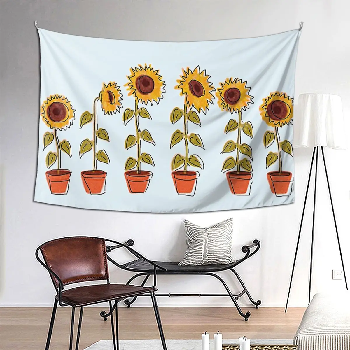 

Sunflowers Tapestry Funny Wall Hanging Aesthetic Home Decor Tapestries for Living Room Bedroom Dorm Room